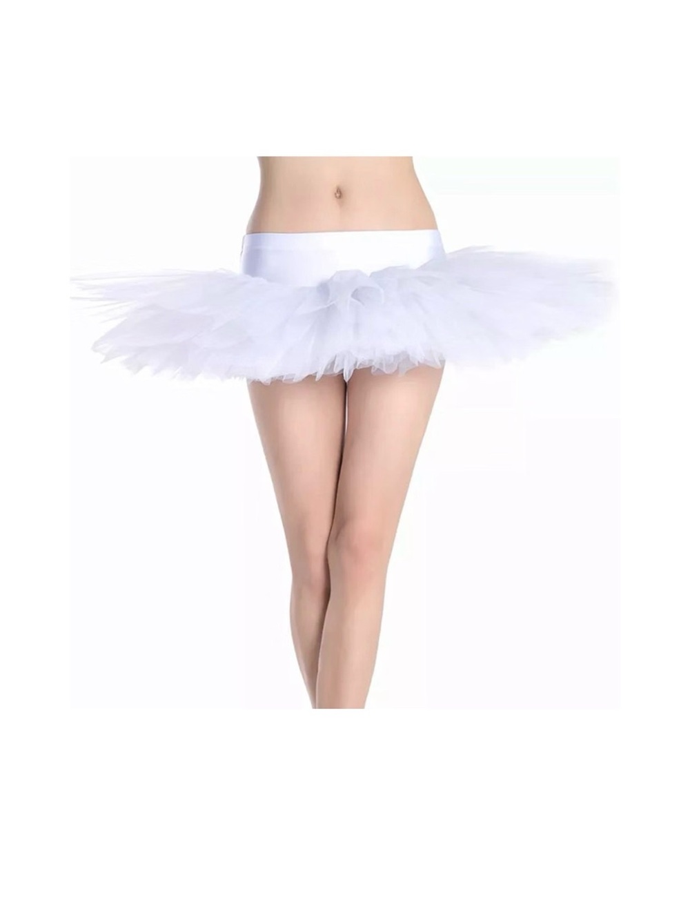 DANCEYOU White Tulle Ballet Tutu Skirt - 7 Layer Practice Tutu